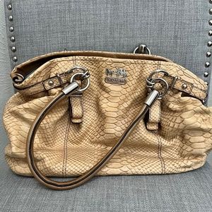 Authentic Coach python satchel handbag